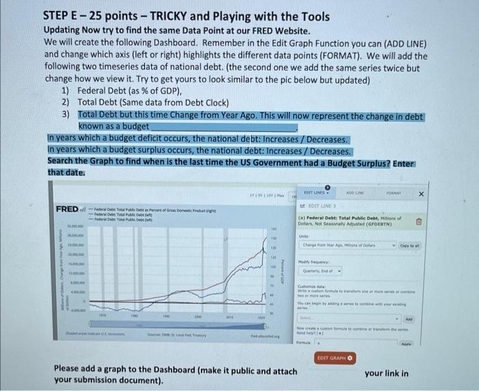 please complete the highlighted questions:) thank you STEP E - 25 points