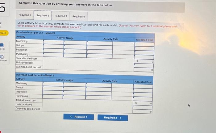 air conditioners. The activities, costs, and cost drivers associated with the production