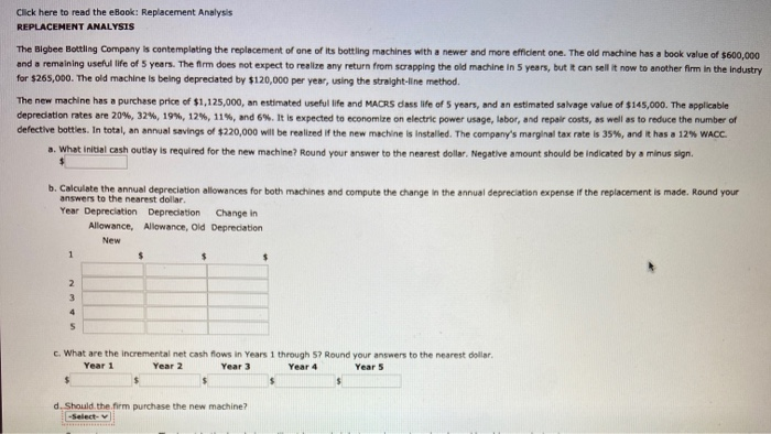  Click here to read the eBook: Replacement Analysis REPLACEMENT ANALYSIS The