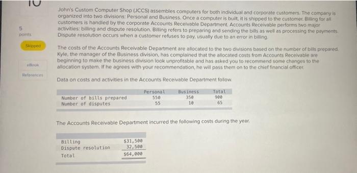  TU 5 point Shoped John's Custom Computer Shop (CCS) assembles computers