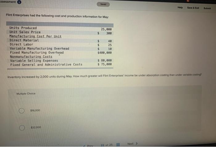 $30,370 at its lowest level of activity when 7,100 units were sold.