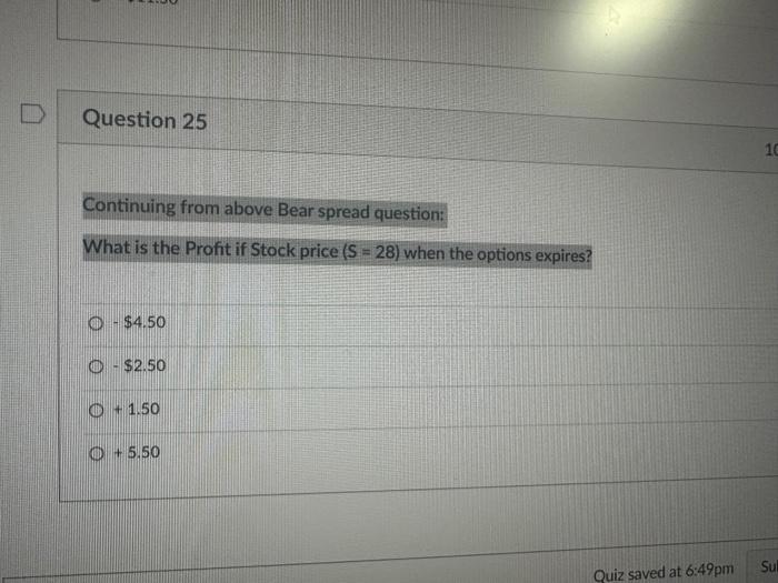 Put option with a (X=$35) exercise price for $3.50, and buying a