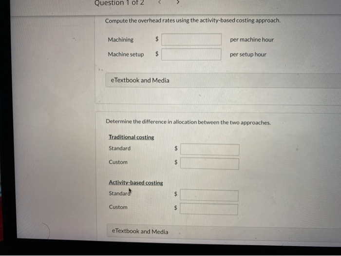 two types of handbags: standard and custom. The controller has decided to