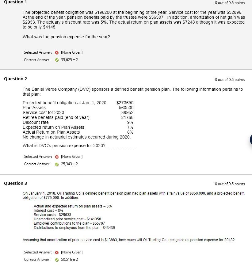 PLEASE SHOW WORK TO GET TO GIVEN CORRECT ANSWER The projected