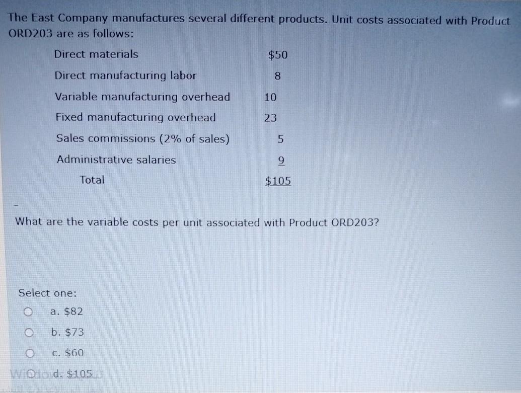 not yet fully completed c. direct materials in stock and awaiting use