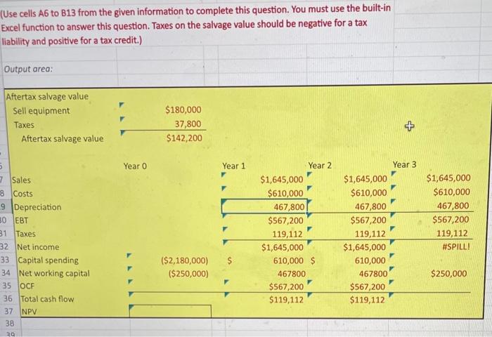 cell! Thank you! Esfandairi Enterprises is considering a new three-year expansion project