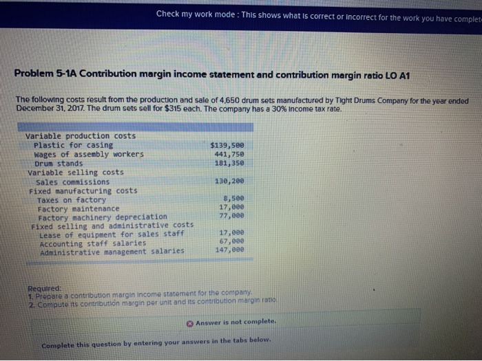  Check my work mode : This shows what is correct or