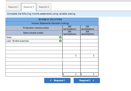 absorption or variable, yields the higher income when 320 workstations are produced
