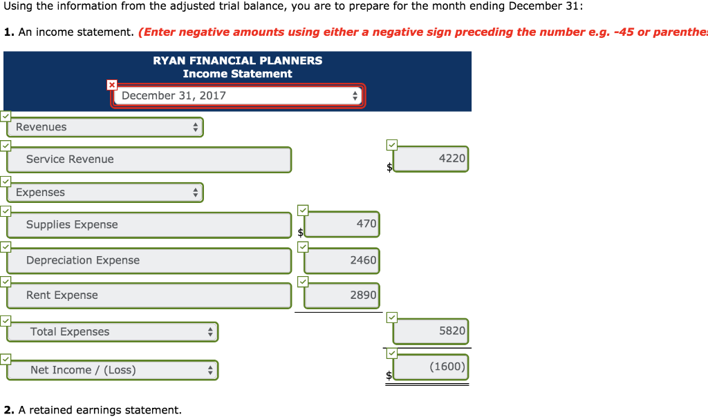 trial balance of Ryan Financial Planners appears below. RYAN FINANCIAL PLANNERS Adjusted