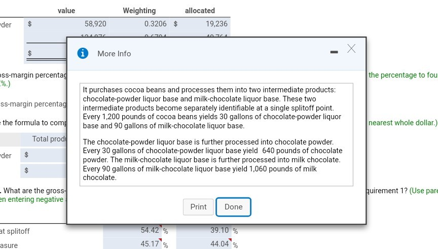 NRV and constant gross margin NRV) and requirement 3 The Cocoa Bean