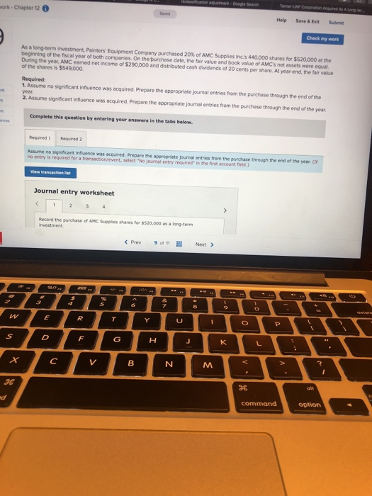  ork-Chapter 12 6 Help Save & Exit Submit Check my work