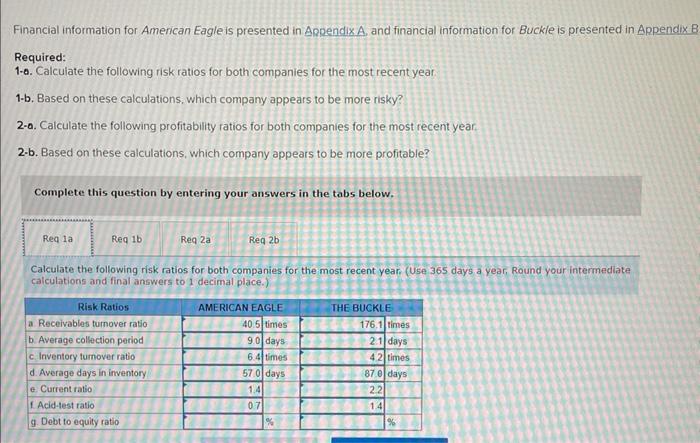 find debt to equity ratio for apendix A and apendix B.for some