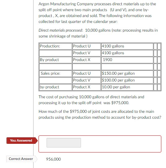 Please show me the steps to get the correct answer? Argon