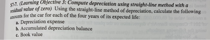  Learning Objective 3: Compute depreciation using straight-line method with a idual