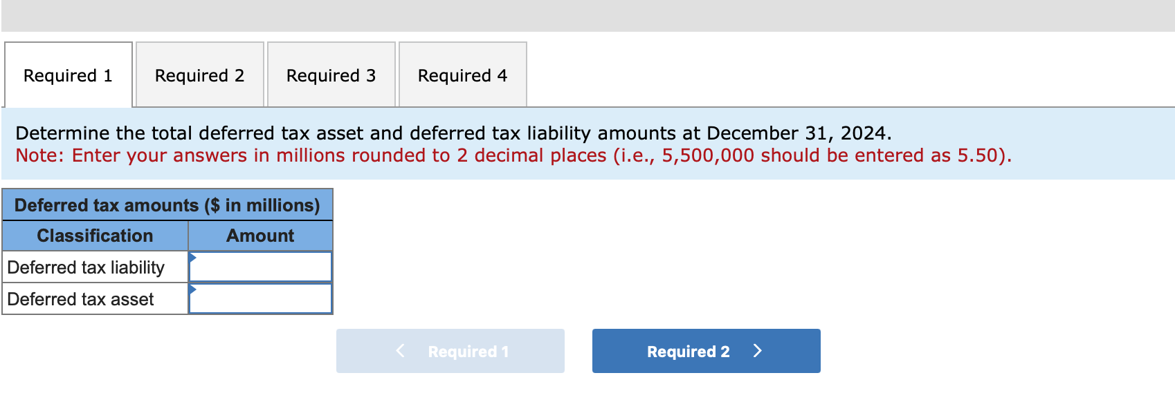 Problem 16-9 (Algo) Determine deferred tax assets and liabilities from book-tax differences;