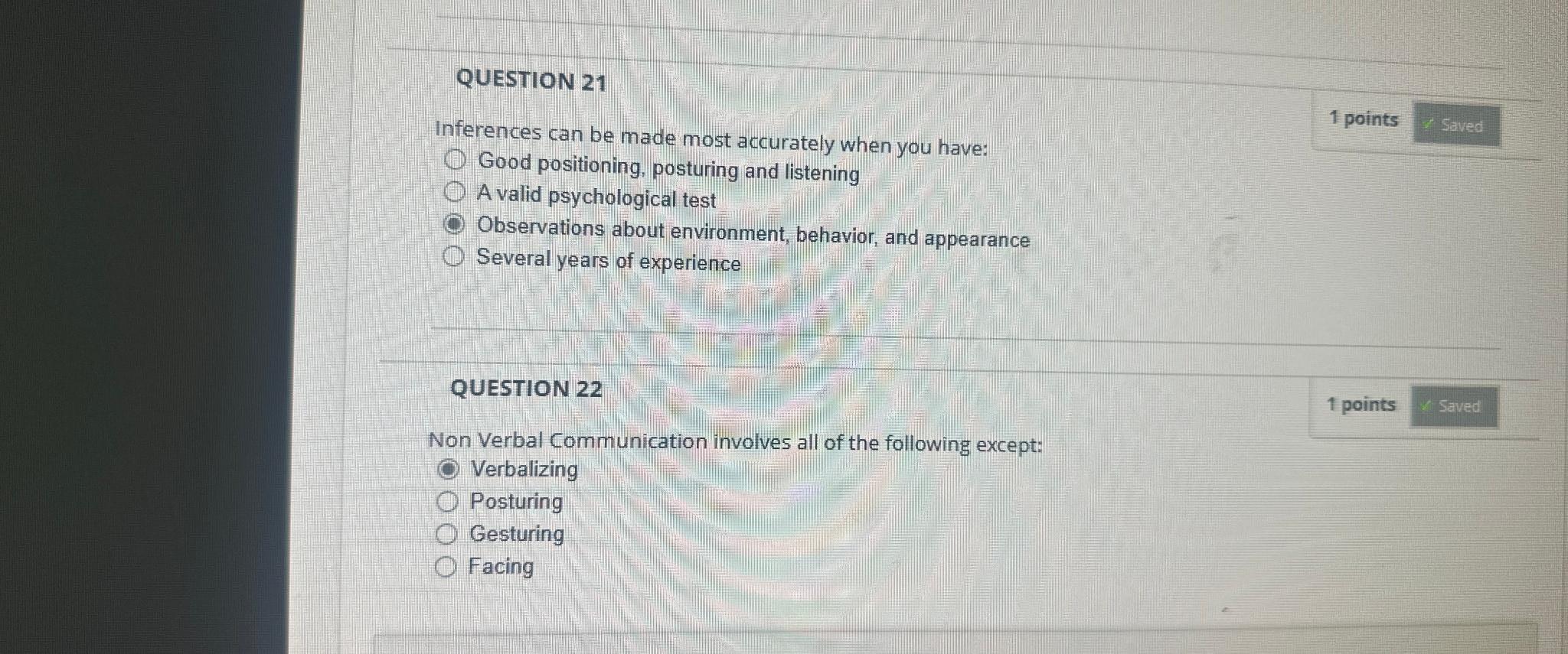  QUESTION 21 Inferences can be made most accurately when you have: