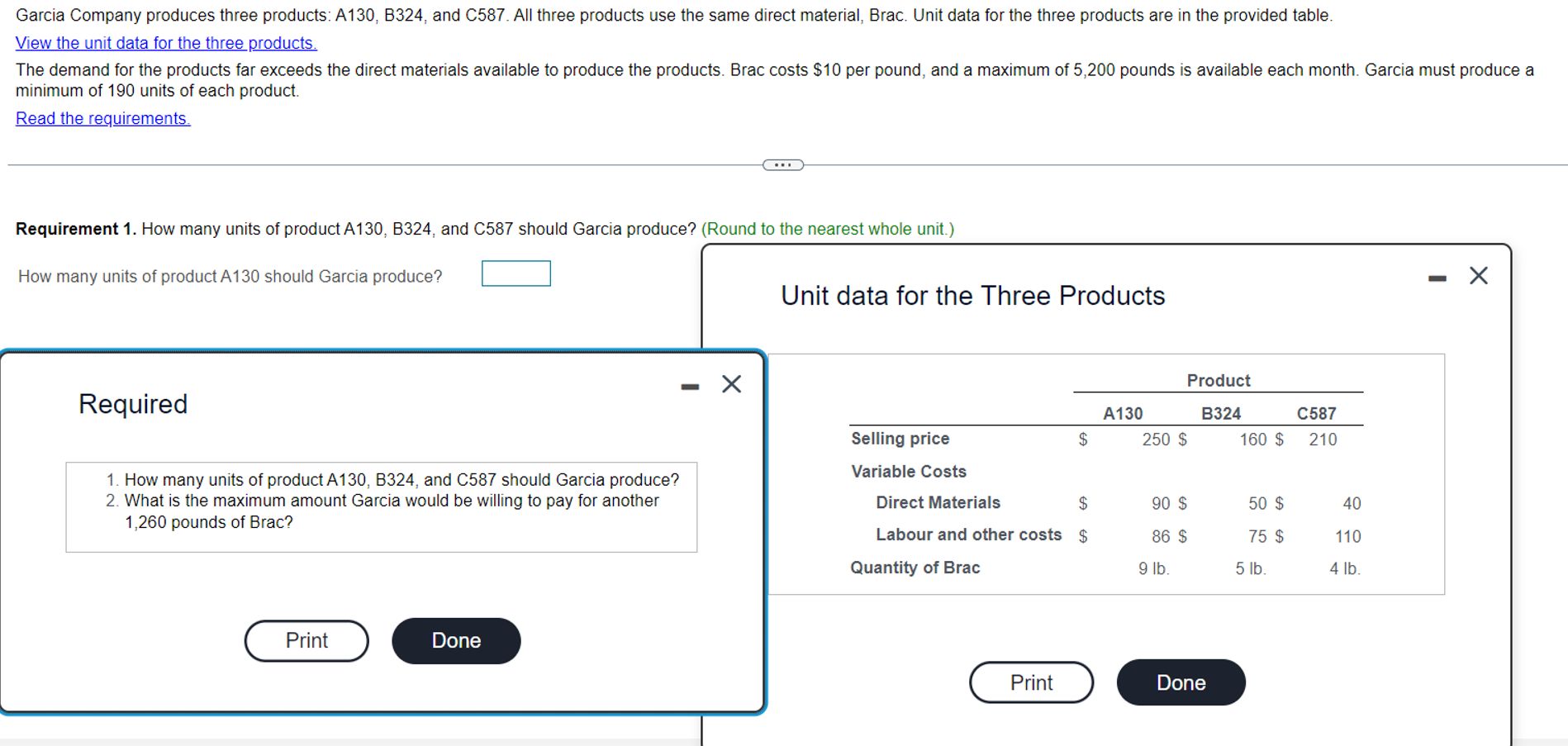  View the operating income for each tour type. Read the requirements.