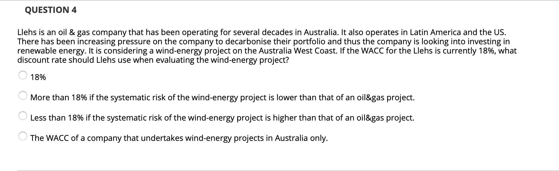 O O A WACC is found by taking the weighted-average of the