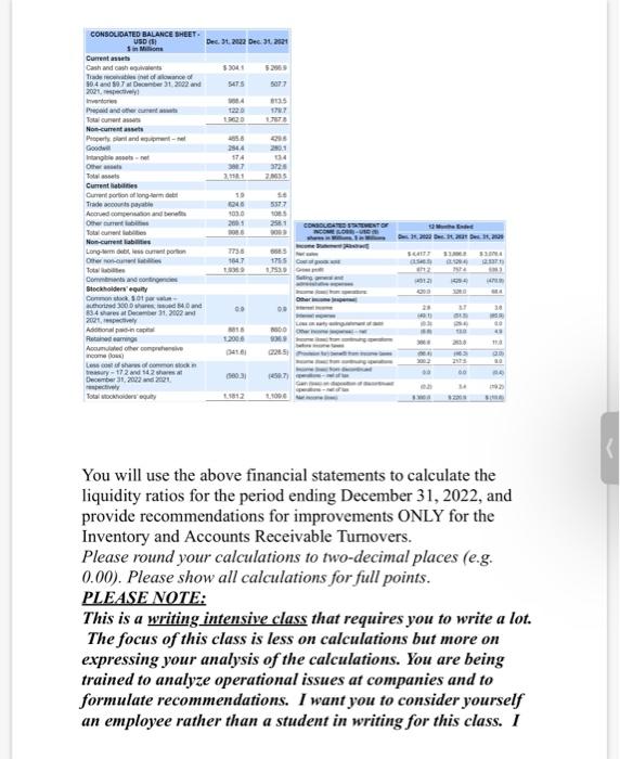  CONSOLIDATED BALANCE SHEET - USD ($) $ in Millions Current assets