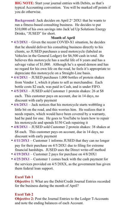 Using the prompt, create a trial balance, journal entry and t accounts