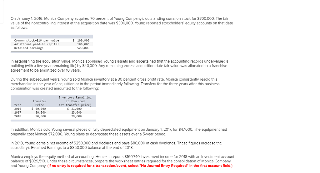 please give me the right answer On January 1, 2016, Monica Company