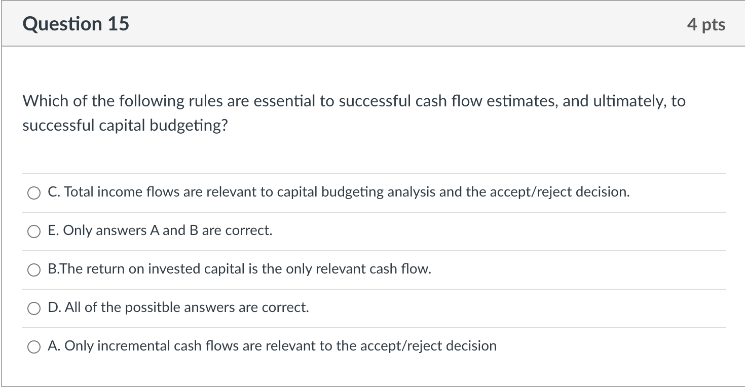 making more projects acceptable. B. the discounted payback considers cash flows that