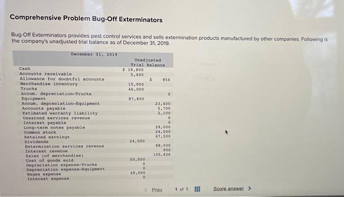  Comprehensive Problem Bug-Off Exterminators Bug-Off Exterminators provides pest control services and