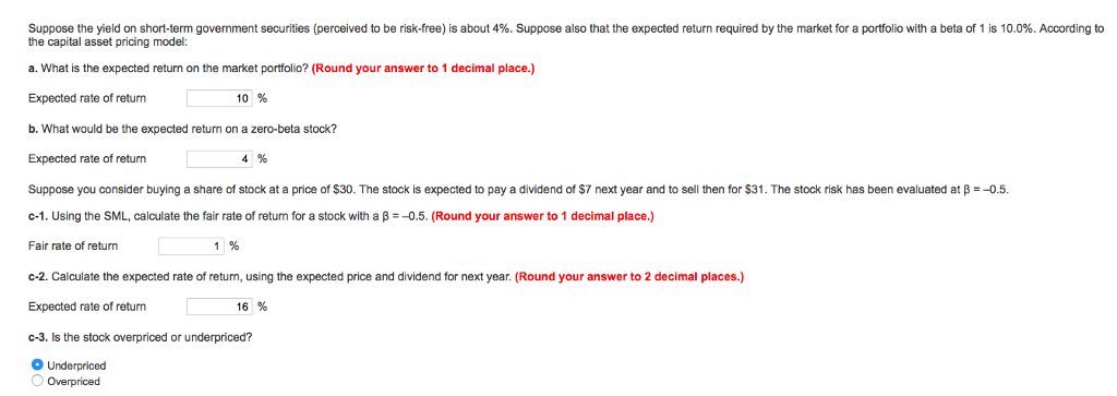 Help with C-2. i GOT THAT PART WRONG Suppose the yield on