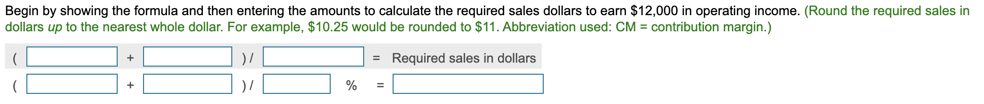 $180,000 per year plus variable costs of $7.00 per flag. Each flag