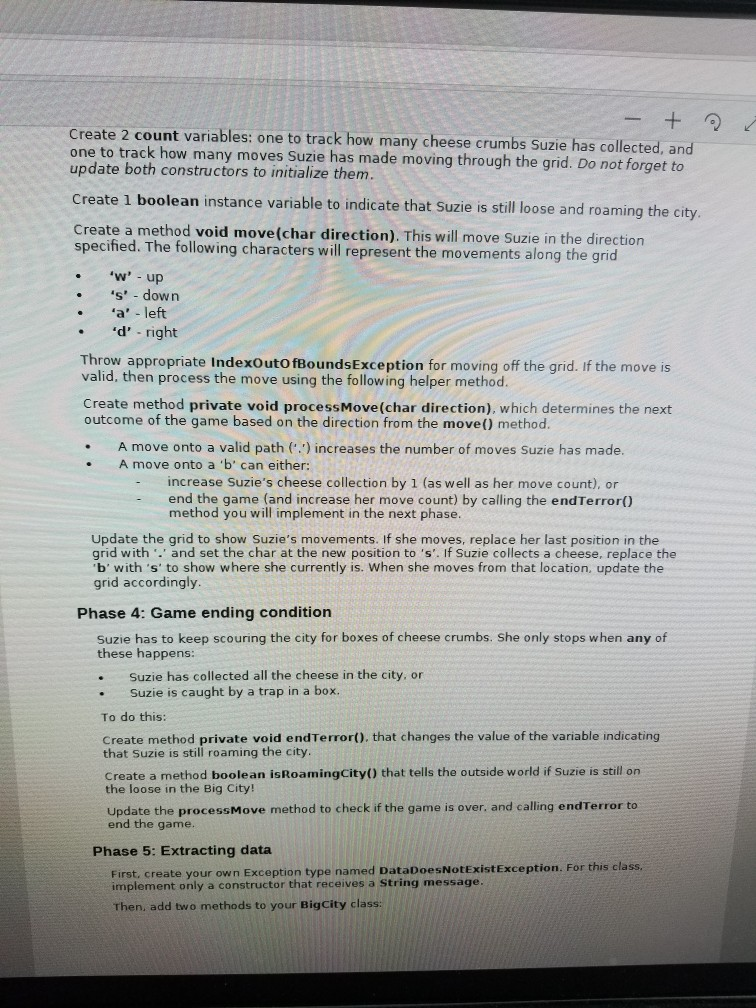 Cheese crumbs are gathered in boxes, so Suzie has to open each