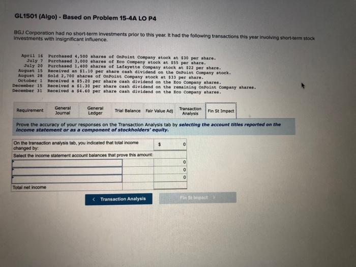 per share. July 7 Purchased 3,000 shares of Eco Company stock at