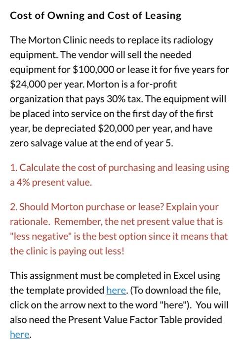 please answer question using the template provided. please follow instructions attached Cost