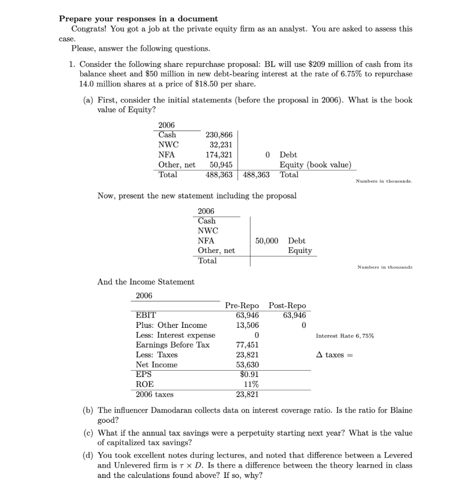  How can I solve question 1 c ? Prepare your responses