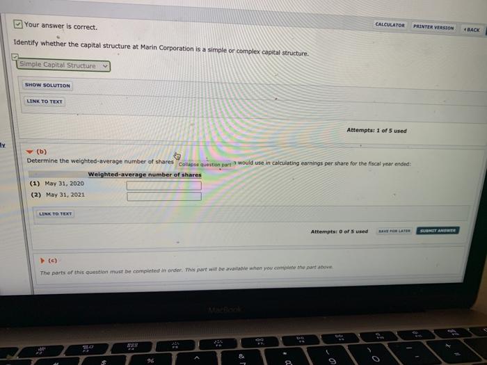  Your answer is correct. CALCULATOR PRINTER VERSION BACK Identify whether the