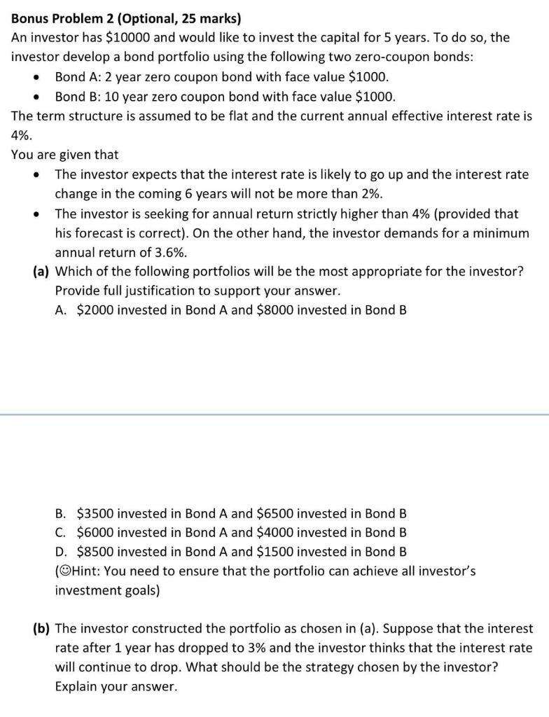  Please write the answer in clear details. Bonus Problem 2 (Optional,