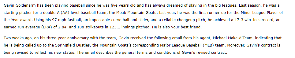Gavin Goldenarm has been playing baseball since he was five years