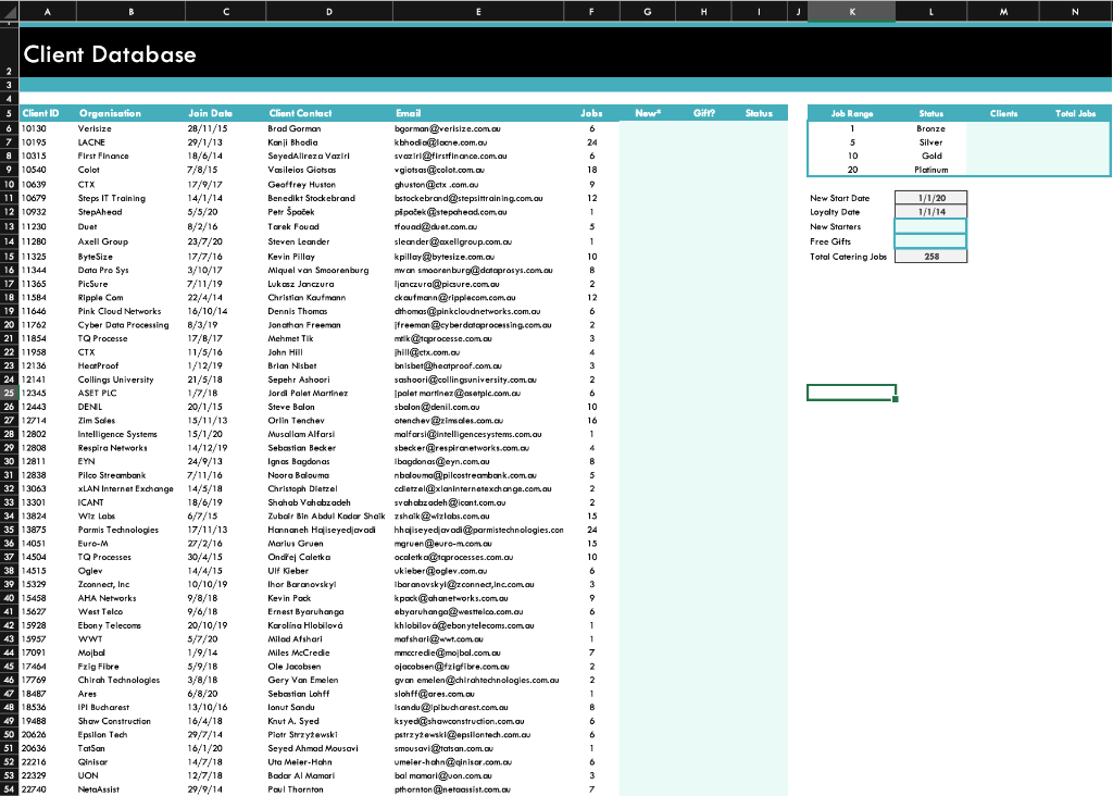  D E H M N Client Database Jobs New Gift? Stolus