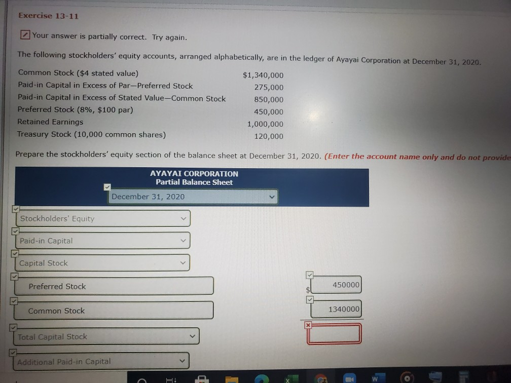 Hi! can explain the answer please, thank you! Exercise 13-11 Your answer