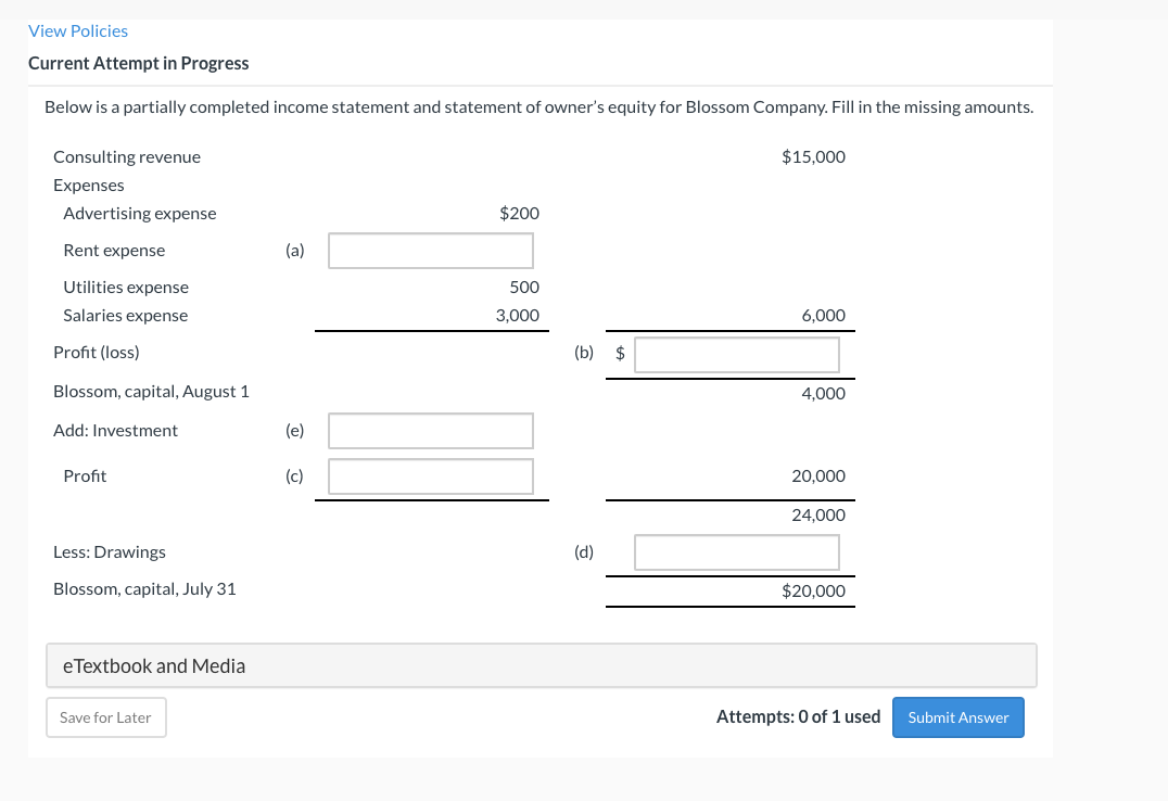 PLEASE HELP View Policies Current Attempt in Progress Below is a partially