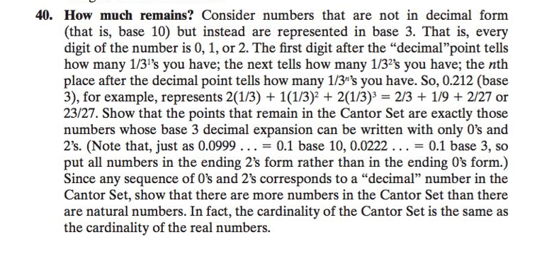 How much remains? Consider numbers that are not in decimal form (that