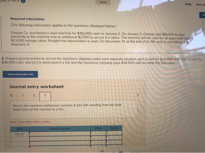 displayed below.) Onslow Co. purchased a used machine for $192,000 cash on