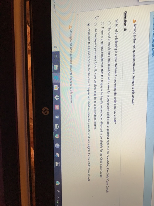  & Moving to the next question prevents changes to this answer