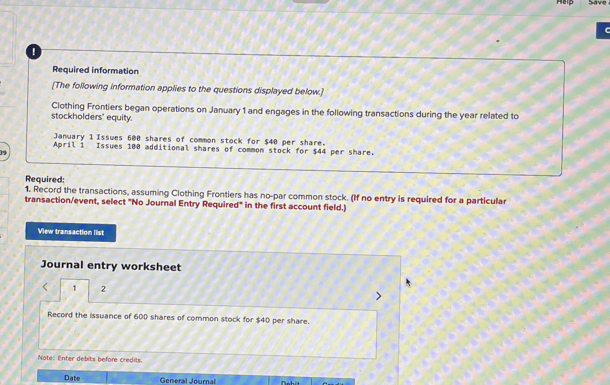  Help ! Required information [The following information applies to the questions