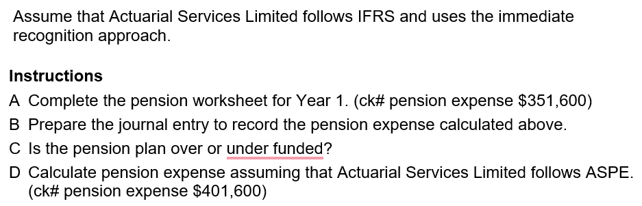 year, the company accountant retired, and you were hired to replace her.