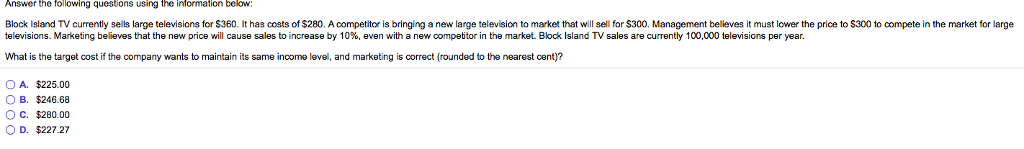 Answer the following questions using the information below Block lsland TV