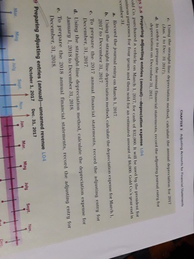 CHAPTER3 Austing Accouts for Financa Staterments e. Using the straight line