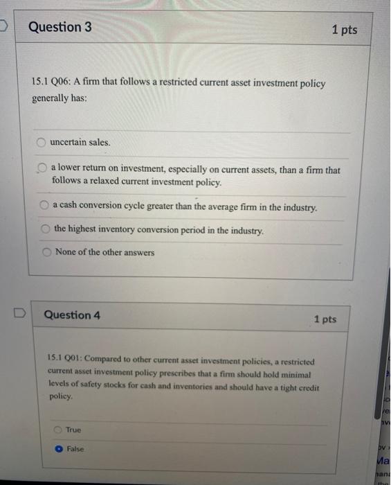  please answer both parts > Question 3 1 pts 15.1 Q06: