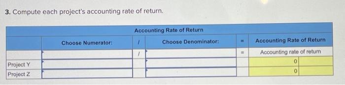 to invest in one of two new projects. Project Y requires a