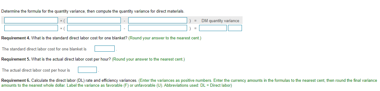 the icon to view the standards.) Actual results from last month's production