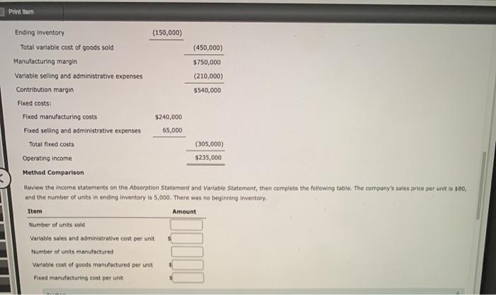 Depending on the decision-making needs of management, operating income can be determined